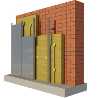 Утепление вентилируемых фасадов БЕЛТЕП ВЕНТ 50, БЕЛТЕП ВЕНТ 25